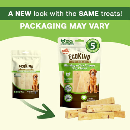 Masticables Yak de Sabor a Tocino Gold para Perros Grandes (Bolsas de 1 lb a 5 lb)