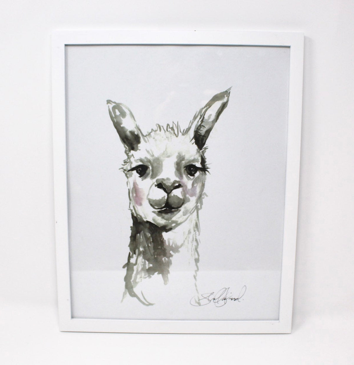 Lámina artística Llama Llama - 11x14, arte animal, decoración del hogar, arte de granja, arte de pared