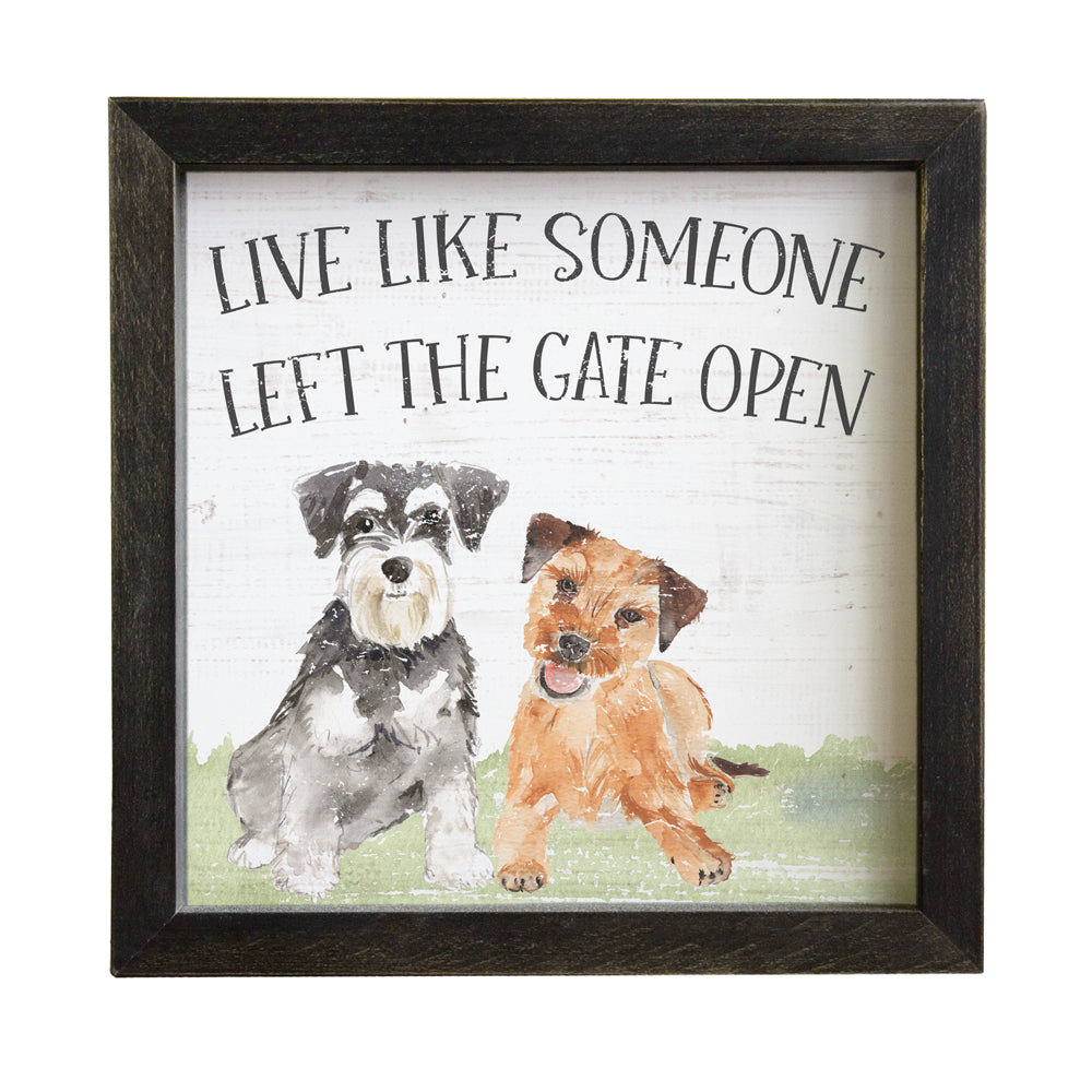 Puerta abierta Perros